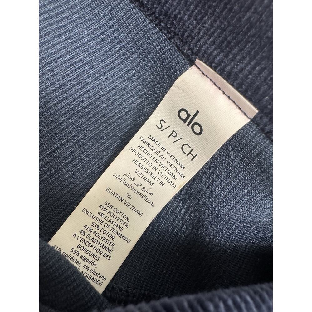 Alo Yoga Flare Pants Micro Corduroy High Waist Winter Break Flared Navy Small - Picture 3 of 4